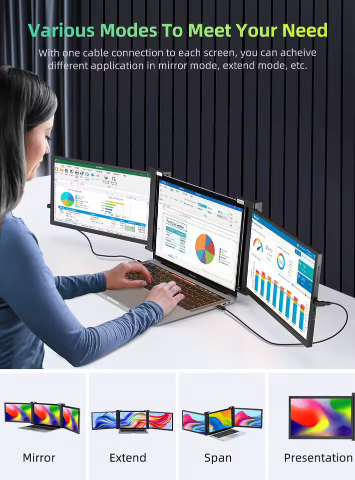 Tragbarer Monitor - Zwei zusätzliche Bildschirme